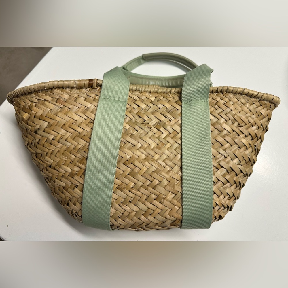 NWT Zara ZARA Raffia Basket Bag